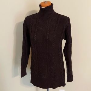 LOFT | Brown knit turtleneck sweater